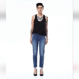 Hudson womens high rise rival jeans seamed straight 32 NWT